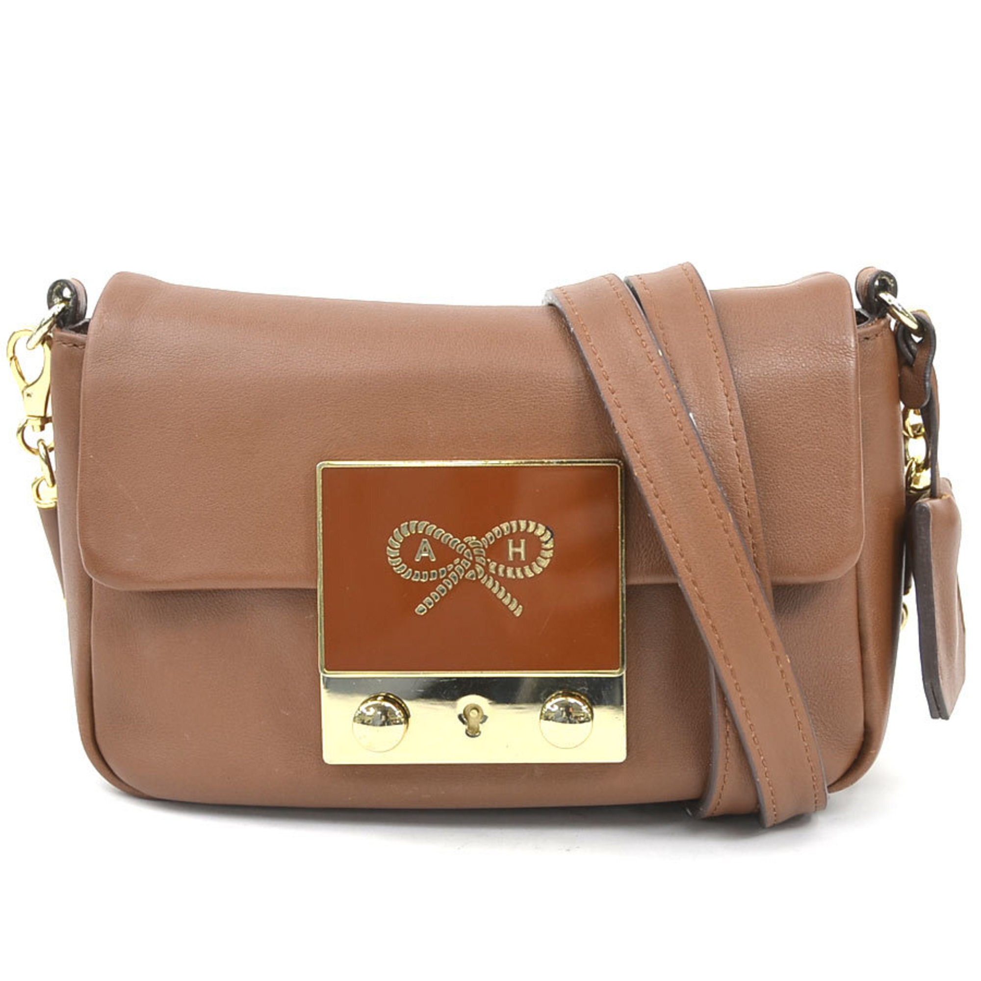 Anya Hindmarch Women's Brown Leather Shoulder Bag (R10826a)